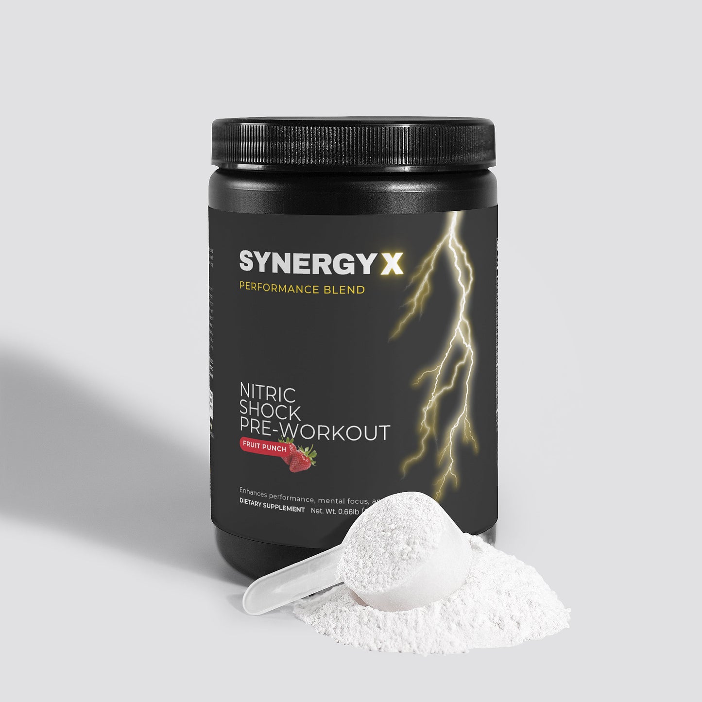 Synergy X Nitric Shock Pre-Workout Powder (Fruit Punch) - Performance Blend