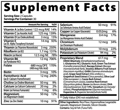 Synergy X Brain + Focus Formula Capsules - Performance Blend