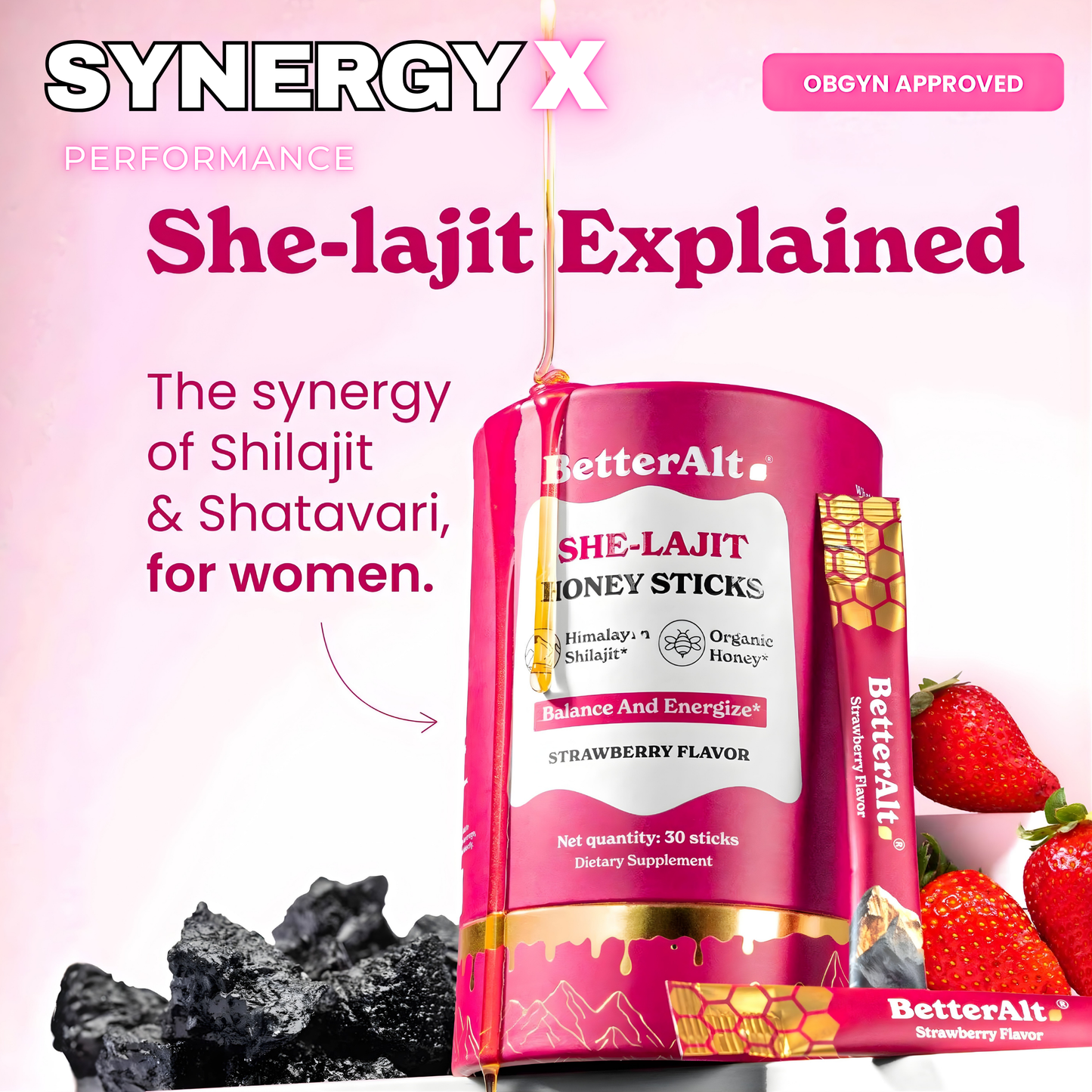 SYNERGY X SHE-LAJIT HONEY STICKS