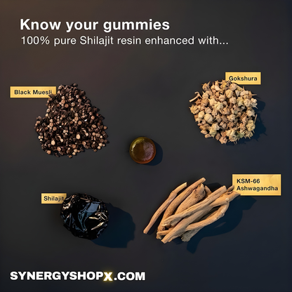 SYNERGY X PURE HIMALAYAN SHILAJIT GOLD GUMMIES