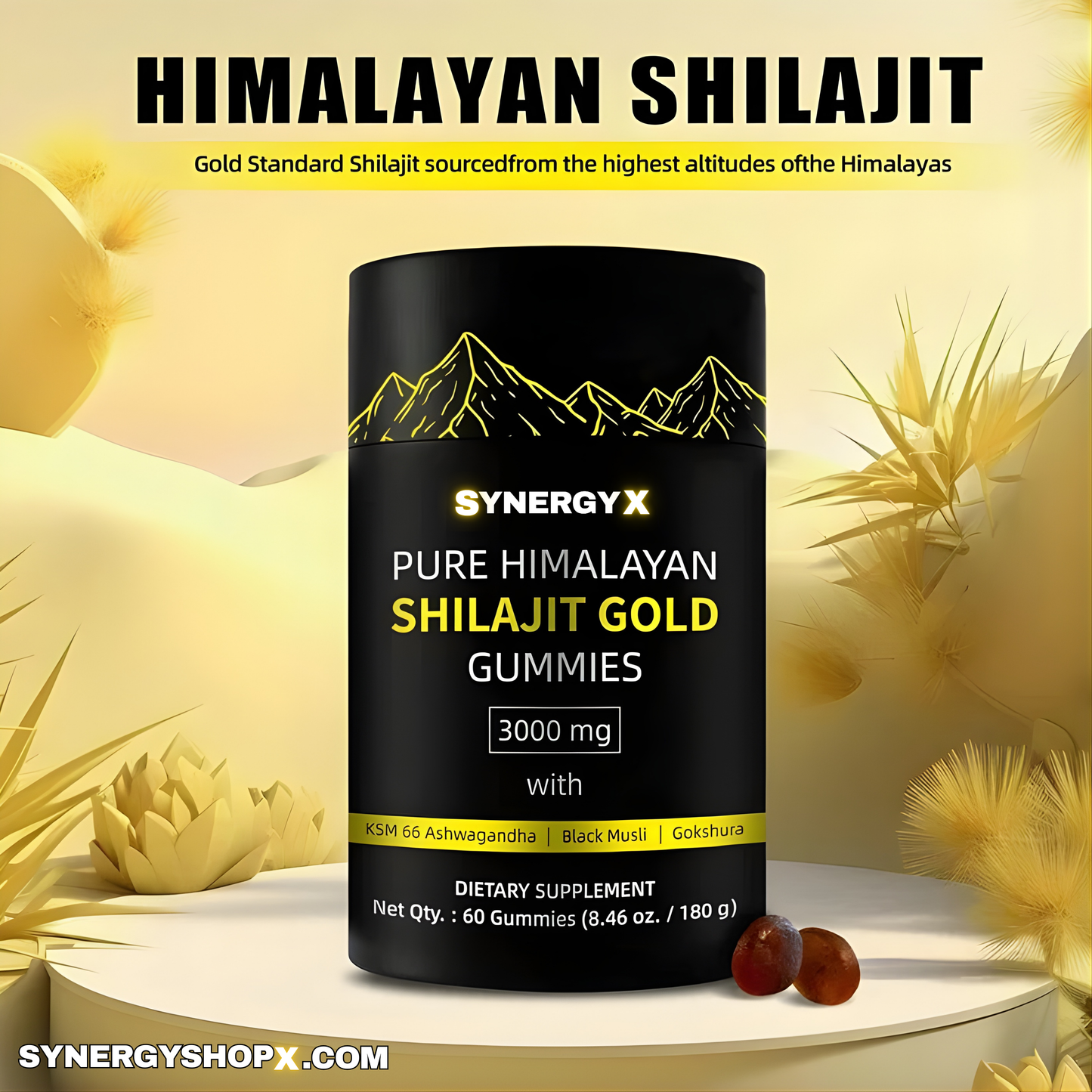 SYNERGY X PURE HIMALAYAN SHILAJIT GOLD GUMMIES