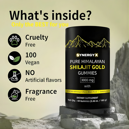 SYNERGY X PURE HIMALAYAN SHILAJIT GOLD GUMMIES