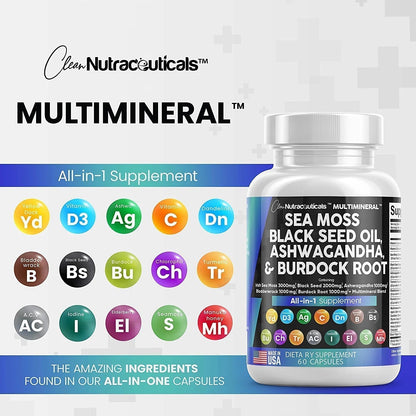 SYNERGY+ MULTI-MINERAL SEA MOSS BLACK SEED