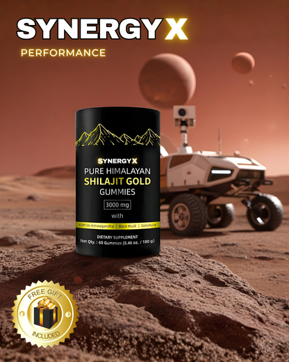 SYNERGY X PURE HIMALAYAN SHILAJIT GOLD GUMMIES 6-12 PACK