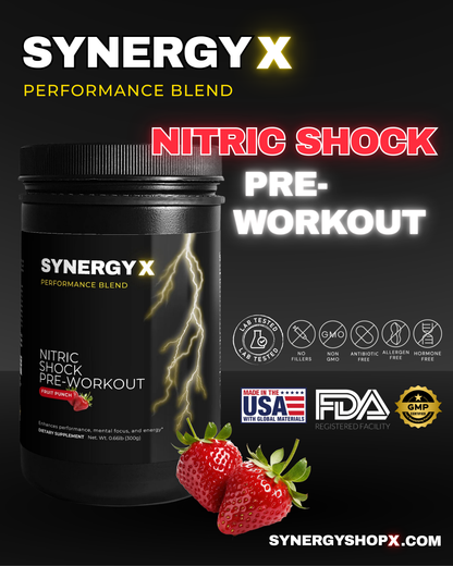 NITRIC SHOCK PRE-WORKOUT POWDER (Fruit Punch)