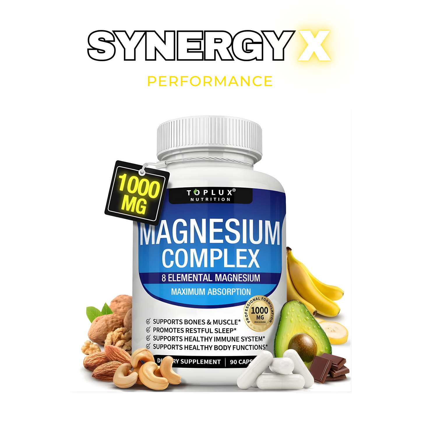 MAGNESIUM COMPLEX 8 ESSENTIAL MAGNESIUM SUPPLEMENT 1000mg