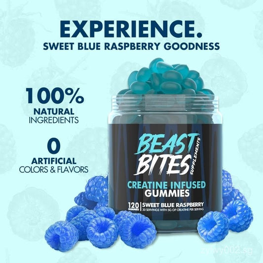 BEAST BITES CREATINE MONOHYDRATE BLUE RASPBERRY