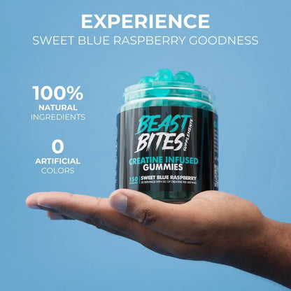 BEAST BITES CREATINE MONOHYDRATE BLUE RASPBERRY