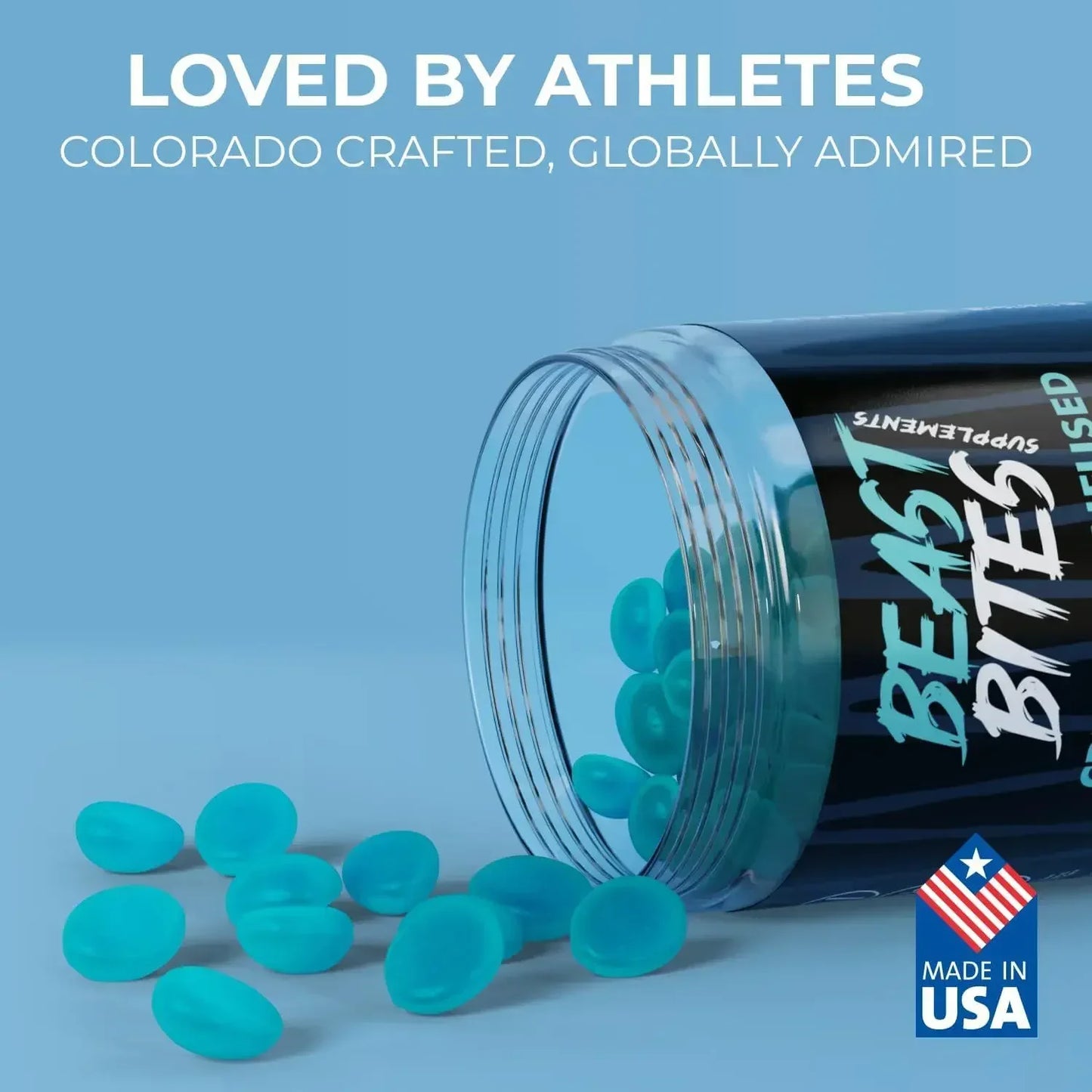 BEAST BITES CREATINE MONOHYDRATE BLUE RASPBERRY