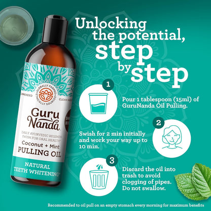 GURU NANDA™️ Coconut Oil Pulling w/ Essential Oils (LIMITED TIME OFFER) 6-12 PACK