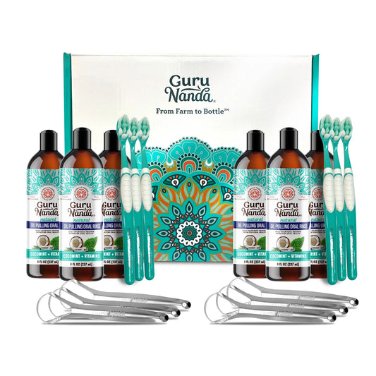 GURU NANDA™️ Coconut Oil Pulling w/ Essential Oils (LIMITED TIME OFFER) 6-12 PACK