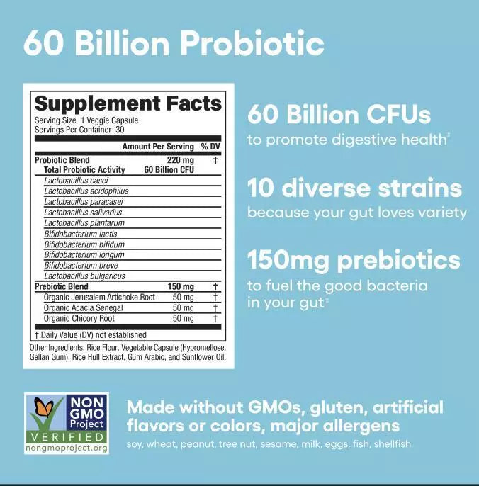 SYNERGY™  - DIGESTIVE ENZYMES 60CT + 60B PROBIOTIC 30CT